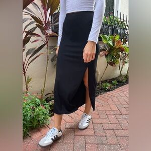Brandy Melville Black Asymmetrical Skirt